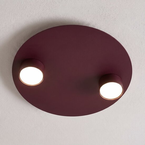 Emibig BOLX 2 BURGUNDY - Moderne plafondlamp voor een stijlvolle sfeer