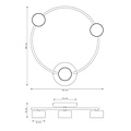 Emibig LUCIO 3 MOKKA - Lámpara de techo minimalista para una iluminación elegante