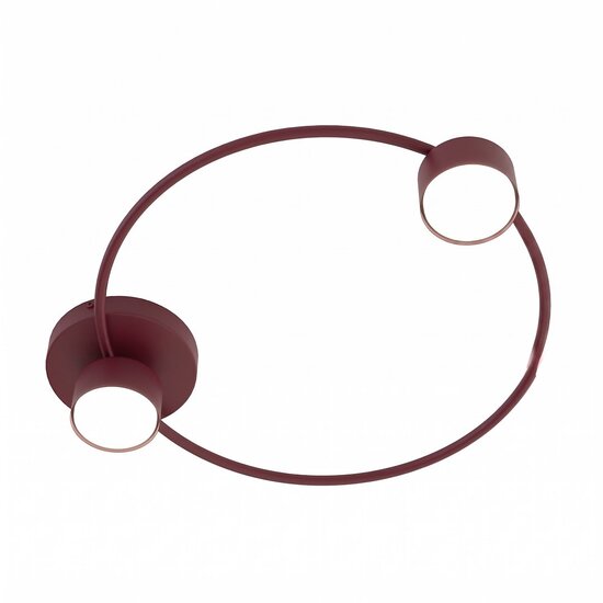 Emibig LUCIO 2 BURGUNDY - Minimalistische plafondlamp voor elke ruimte