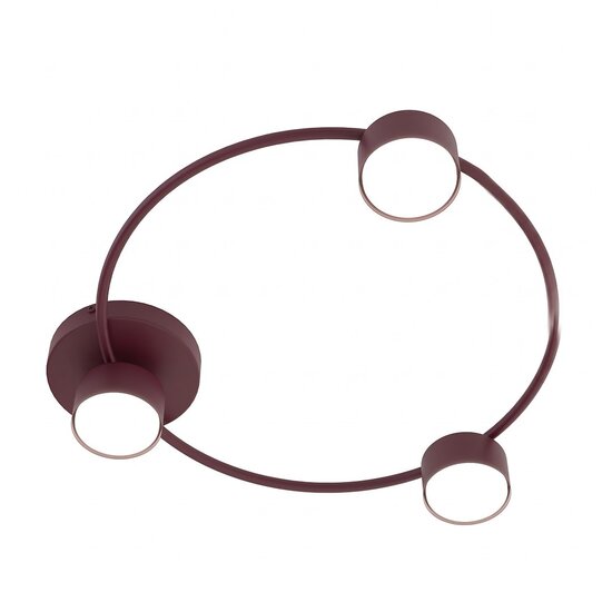 Emibig LUCIO 3 BURGUNDY - Lampe de plafond minimaliste pour tous les espaces