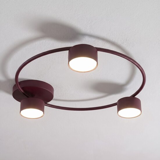 Emibig LUCIO 3 BURGUNDY - Lámpara de techo minimalista para cualquier espacio