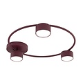 Emibig LUCIO 3 BURGUNDY - Lámpara de techo minimalista para cualquier espacio