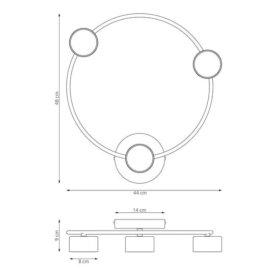Emibig LUCIO 3 BURGUNDY - Minimalistische Deckenlampe für jeden Raum