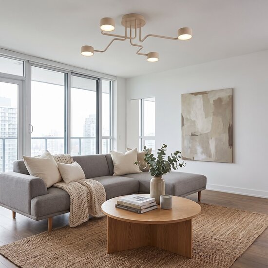 Emibig KURAGE 4 MOKKA - Modern ceiling lamp for stylish lighting