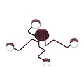 Emibig KURAGE 4 BURGUNDY - Moderne plafondlamp voor sfeervolle verlichting