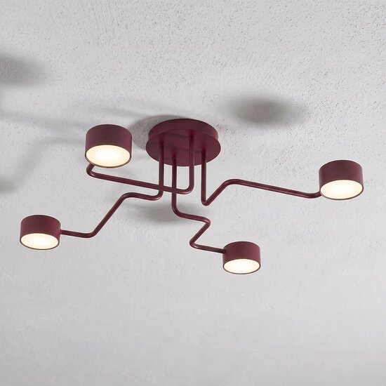 Emibig KURAGE 4 BURGUNDY - Plafonnier moderne pour un éclairage stylé