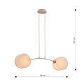 Emibig Emibig MOTIF 2 MOKKA NATURAL - Lampe suspendue moderne pour un éclairage chaleureux