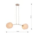 Emibig Emibig MOTIF 2 MOKKA NATURAL - Moderne Pendelleuchte für gemütliches Licht