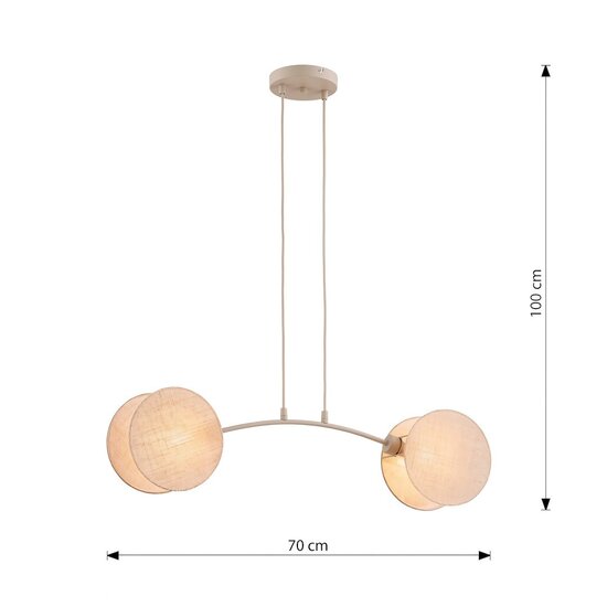 Emibig Emibig MOTIF 2 MOKKA NATURAL - Lampe suspendue moderne pour un éclairage chaleureux