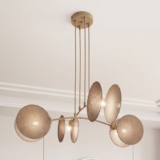 Emibig Emibig MOTIF 4 MOKKA NATURAL - Moderne Pendelleuchte für stilvolle Beleuchtung