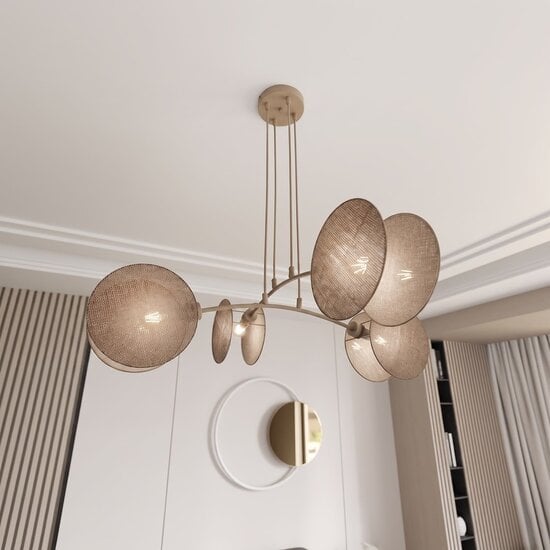 Emibig Emibig MOTIF 4 MOKKA NATURAL - Moderne Pendelleuchte für stilvolle Beleuchtung