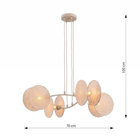 Emibig Emibig MOTIF 4 MOKKA NATURAL - Lampe suspendue moderne pour un éclairage élégant