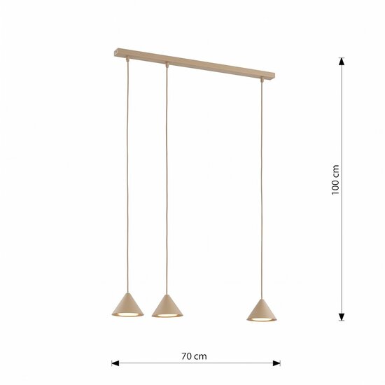 Emibig Emibig ELIT 3 MOKKA - Minimalist pendant lamp for any space