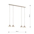 Emibig Emibig ELIT 4 MOKKA - Minimalistische Pendelleuchte für einen stilvollen Look