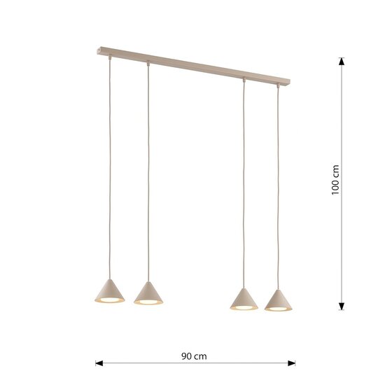 Emibig Emibig ELIT 4 MOKKA - Lampe suspendue minimaliste pour un look élégant