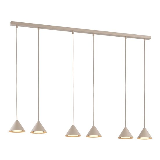 Emibig Emibig ELIT 6 MOKKA - Lámpara colgante minimalista para cualquier espacio