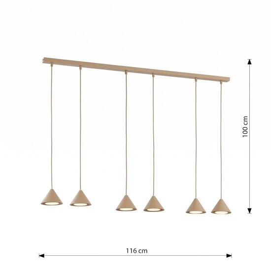 Emibig Emibig ELIT 6 MOKKA - Lámpara colgante minimalista para cualquier espacio