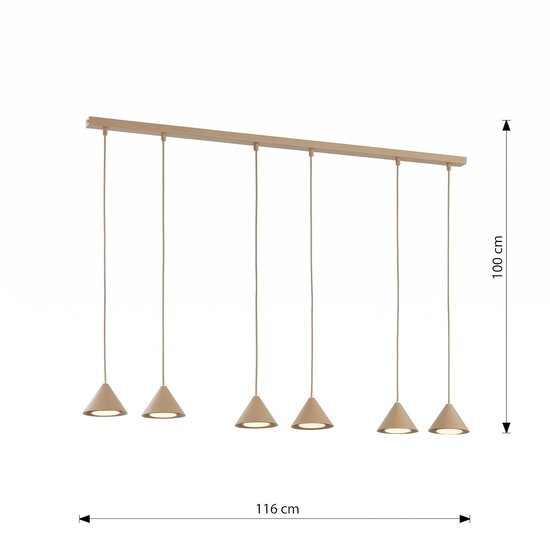 Emibig Emibig ELIT 6 MOKKA - Minimalist pendant lamp for any space