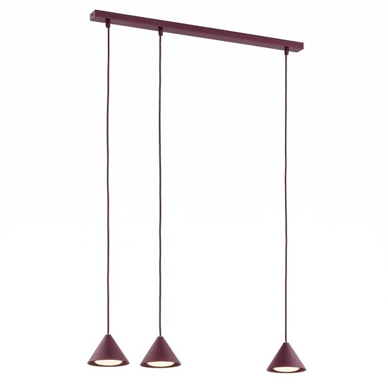 Emibig Emibig ELIT 3 BURGUNDY - Lámpara colgante minimalista para cualquier espacio
