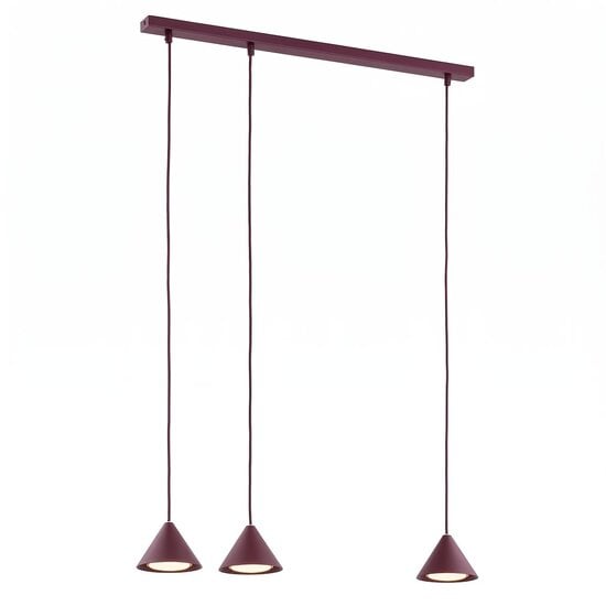 Emibig Emibig ELIT 3 BURGUNDY - Minimalistische Pendelleuchte für jeden Raum