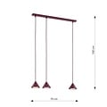 Emibig Emibig ELIT 3 BURGUNDY - Minimalist pendant lamp for any space