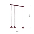 Emibig Emibig ELIT 3 BURGUNDY - Minimalistische Pendelleuchte für jeden Raum