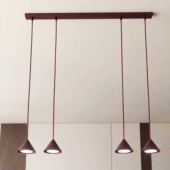 Emibig Emibig ELIT 4 BURGUNDY - Lámpara colgante minimalista para cualquier espacio