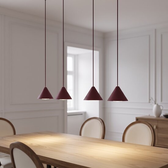 Emibig Emibig ELIT 4 BURGUNDY - Minimalistische hanglamp voor elke ruimte