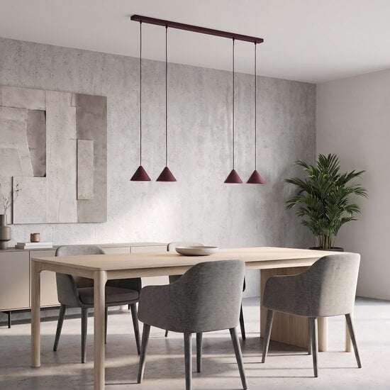 Emibig Emibig ELIT 4 BURGUNDY - Lampe suspendue minimaliste pour tous les espaces