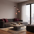 Emibig Emibig ELIT 4 PREMIUM BURGUNDY - Lampe suspendue minimaliste pour tous les espaces