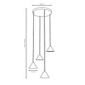 Emibig Emibig ELIT 4 PREMIUM BURGUNDY - Lampe suspendue minimaliste pour tous les espaces