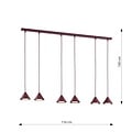 Emibig Emibig ELIT 6 BURGUNDY - Minimalistische Pendelleuchte für jeden Raum