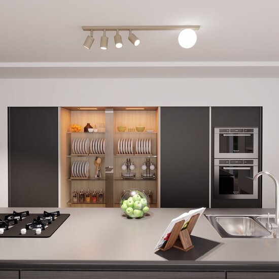 Emibig Emibig BASTER 5 MOKKA OPAL - Moderne plafondlamp voor sfeervolle verlichting