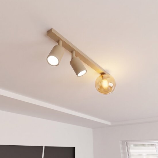 Emibig Emibig BASTER 3 MOKKA AMBER - Moderne plafondlamp voor sfeervolle verlichting