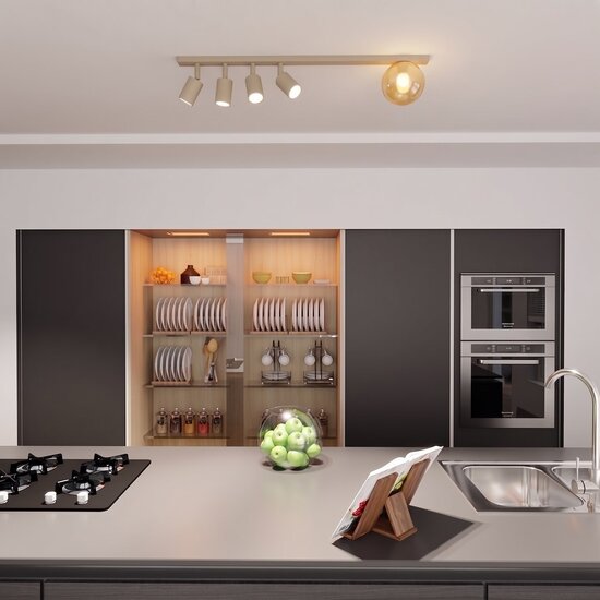Emibig Emibig BASTER 5 MOKKA AMBER - Modern ceiling lamp for stylish lighting