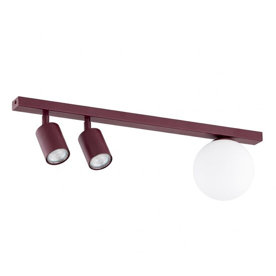Emibig Emibig BASTER 3 BURGUNDY OPAL - Moderne plafondlamp voor sfeervolle verlichting