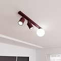 Emibig Emibig BASTER 3 BURGUNDY OPAL - Moderne plafondlamp voor sfeervolle verlichting