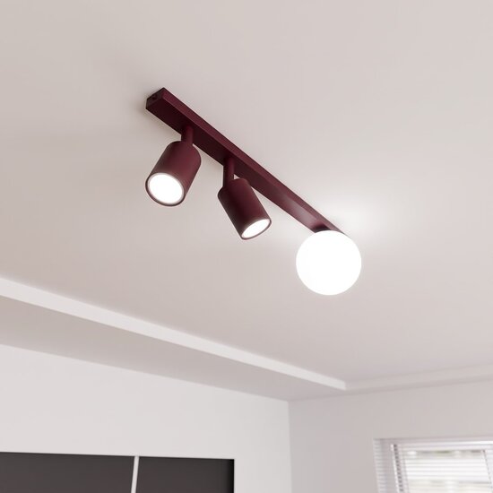 Emibig Emibig BASTER 3 BURGUNDY OPAL - Moderne Deckenlampe für stilvolle Beleuchtung