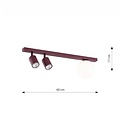 Emibig Emibig BASTER 3 BURGUNDY OPAL - Lámpara de techo moderna para una iluminación elegante