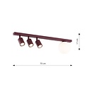Emibig Emibig BASTER 4 BURGUNDY OPAL - Moderne Deckenlampe für stilvolle Beleuchtung