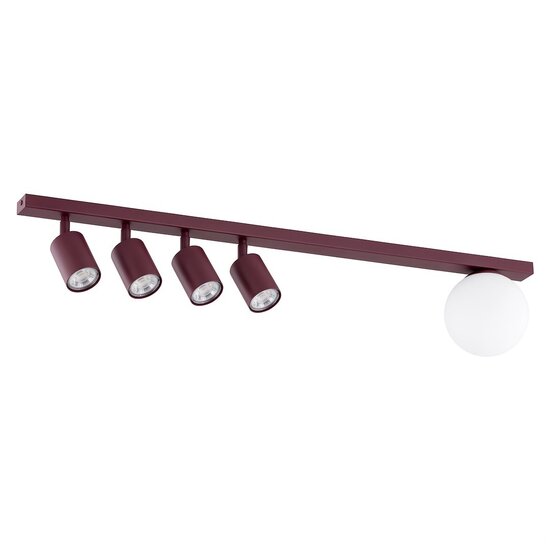 Emibig Emibig BASTER 5 BURGUNDY OPAL - Modern ceiling lamp for stylish lighting