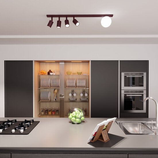 Emibig Emibig BASTER 5 BURGUNDY OPAL - Modern ceiling lamp for stylish lighting