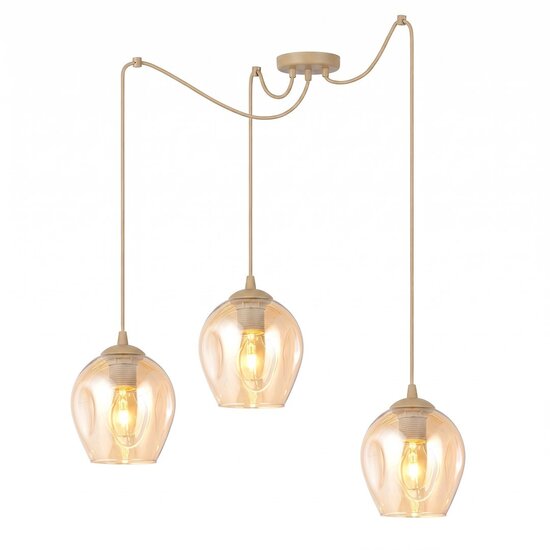 Emibig Emibig LEVEL 3 MOKKA AMBER - Moderne Pendelleuchte für stilvolle Beleuchtung