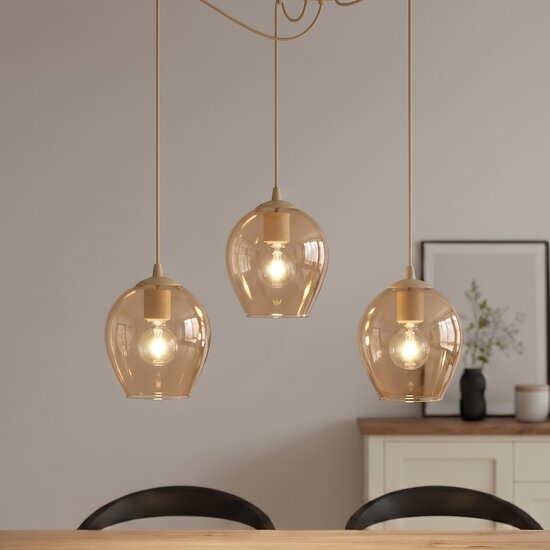 Emibig Emibig LEVEL 3 MOKKA AMBER - Lampe suspendue moderne pour un éclairage élégant