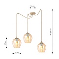 Emibig Emibig LEVEL 3 MOKKA AMBER - Moderne hanglamp voor sfeervolle verlichting
