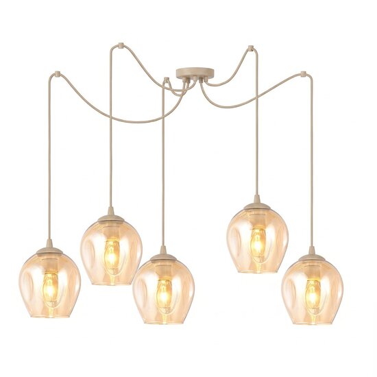 Emibig Emibig LEVEL 5 MOKKA AMBER - Lampe suspendue moderne pour un éclairage élégant