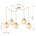 Emibig Emibig LEVEL 5 MOKKA AMBER - Lámpara colgante moderna para una iluminación elegante