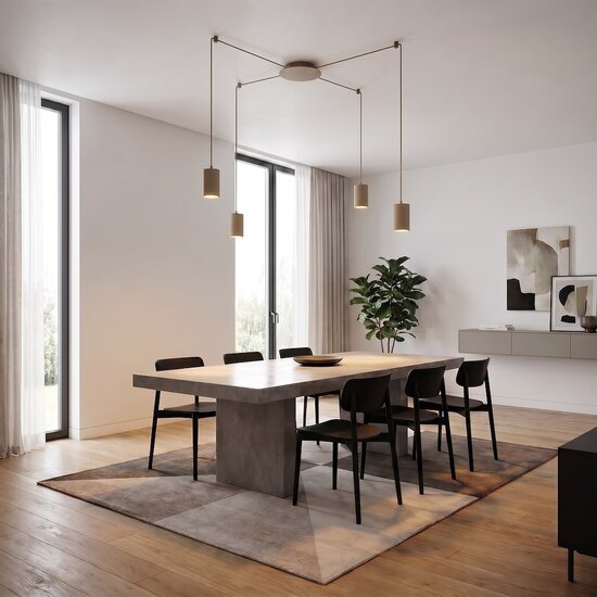 Emibig Emibig TRAKER 4 MOKKA - Lampe suspendue moderne pour un éclairage élégant