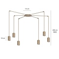 Emibig Emibig TRAKER 6 MOKKA - Modern pendant lamp for stylish lighting