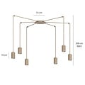 Emibig Emibig TRAKER 6 MOKKA - Moderne hanglamp voor sfeervolle verlichting